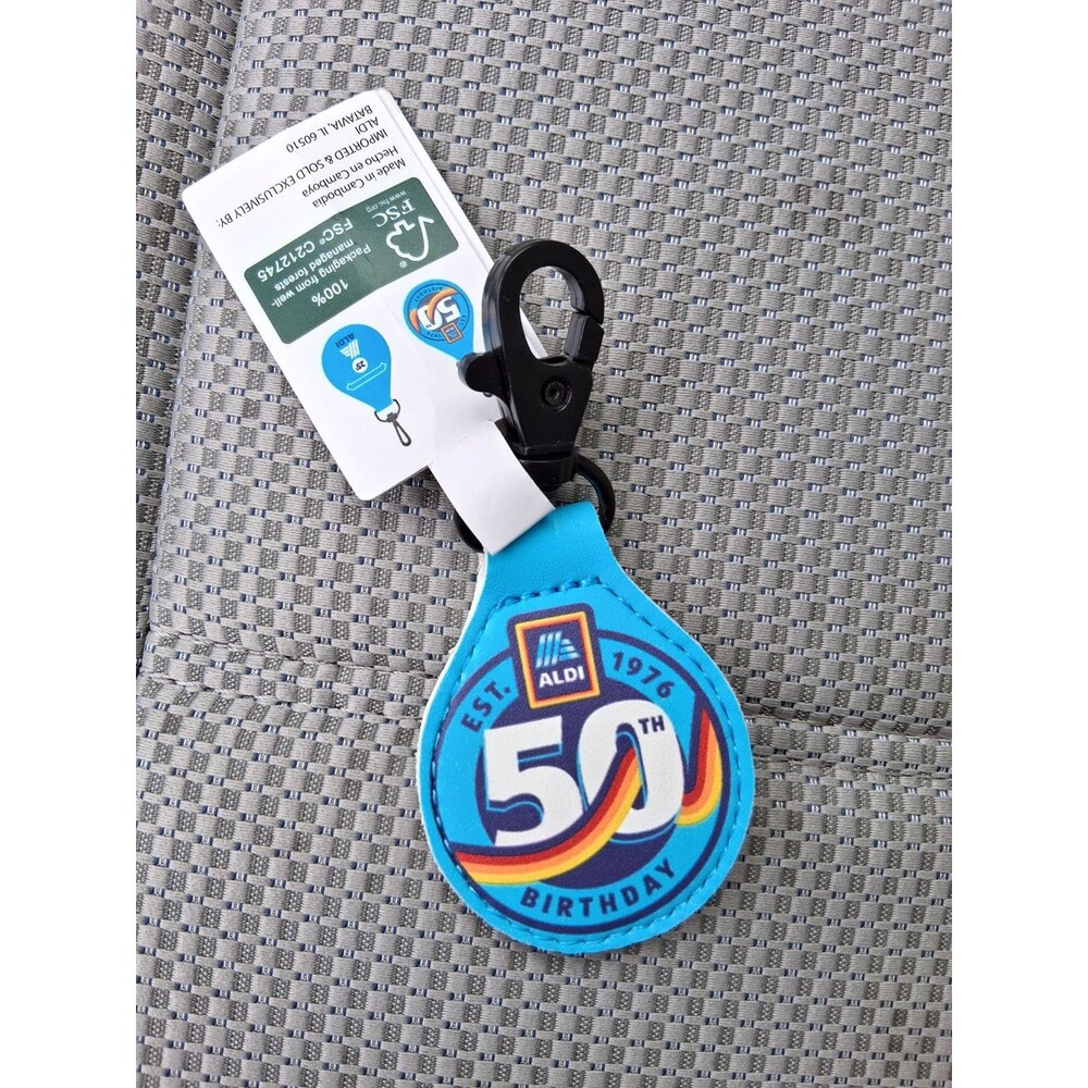 Aldi Limited Edition 50Th Birthday Quarter Keeper Coin Holder Clip Keychain 2026